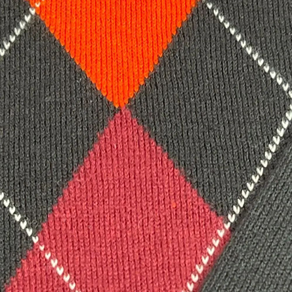 Express black argyle preppy sweater size S - Picture 10 of 15